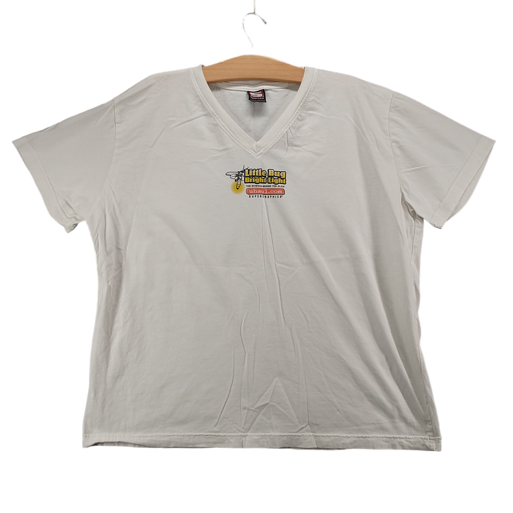 Sportex Men's Little Bug Bright Light T-Shirt White 2XL U-Haul V-Neck